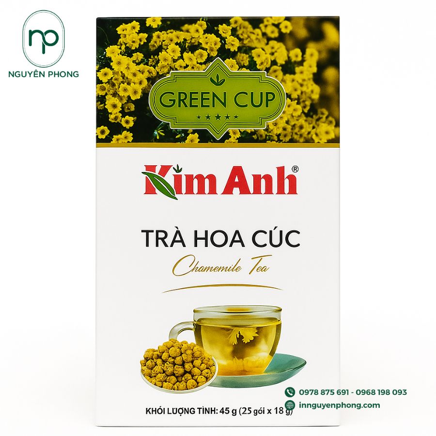 In hộp giấy đựng trà hoa cúc đẹp